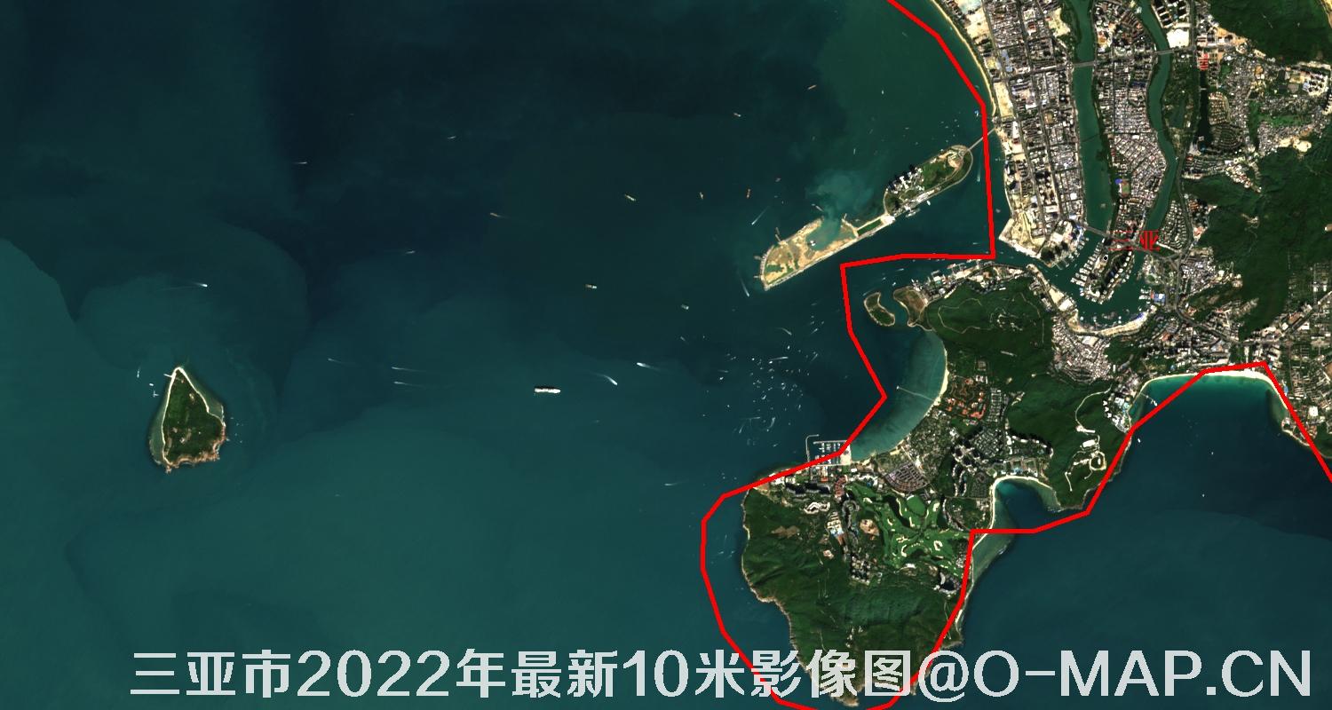 海南省三亚市2022年最新10米影像图