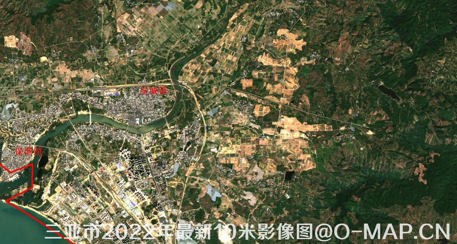 海南省三亚市2022年最新10米影像图