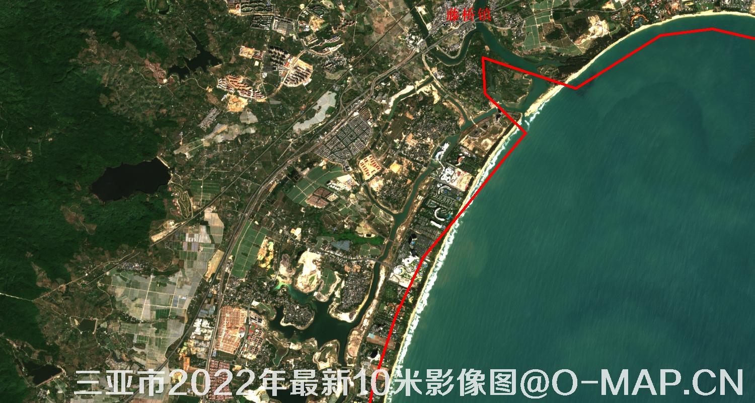 海南省三亚市2022年最新10米影像图