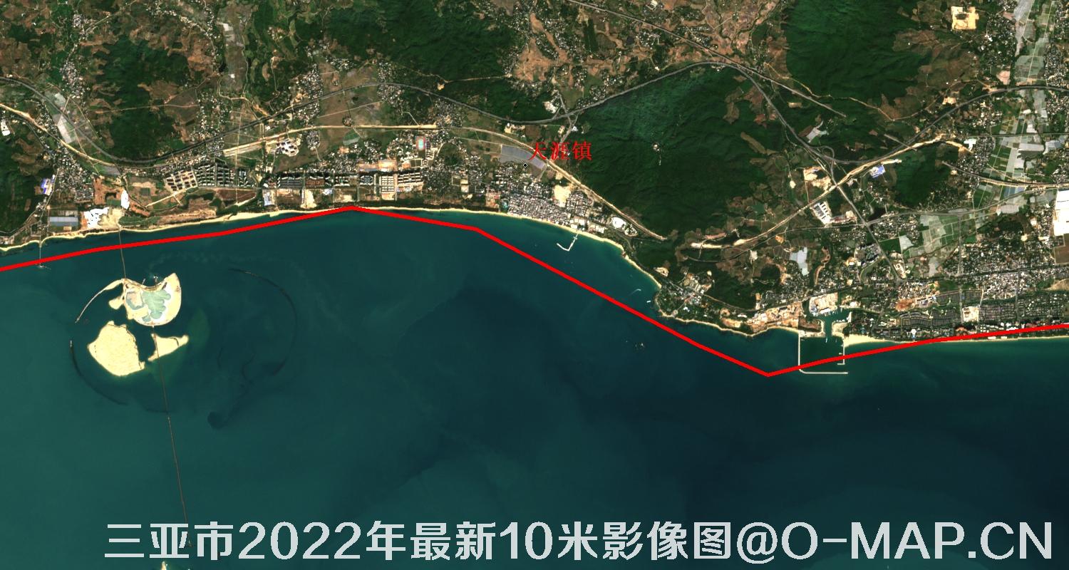 海南省三亚市2022年最新10米影像图