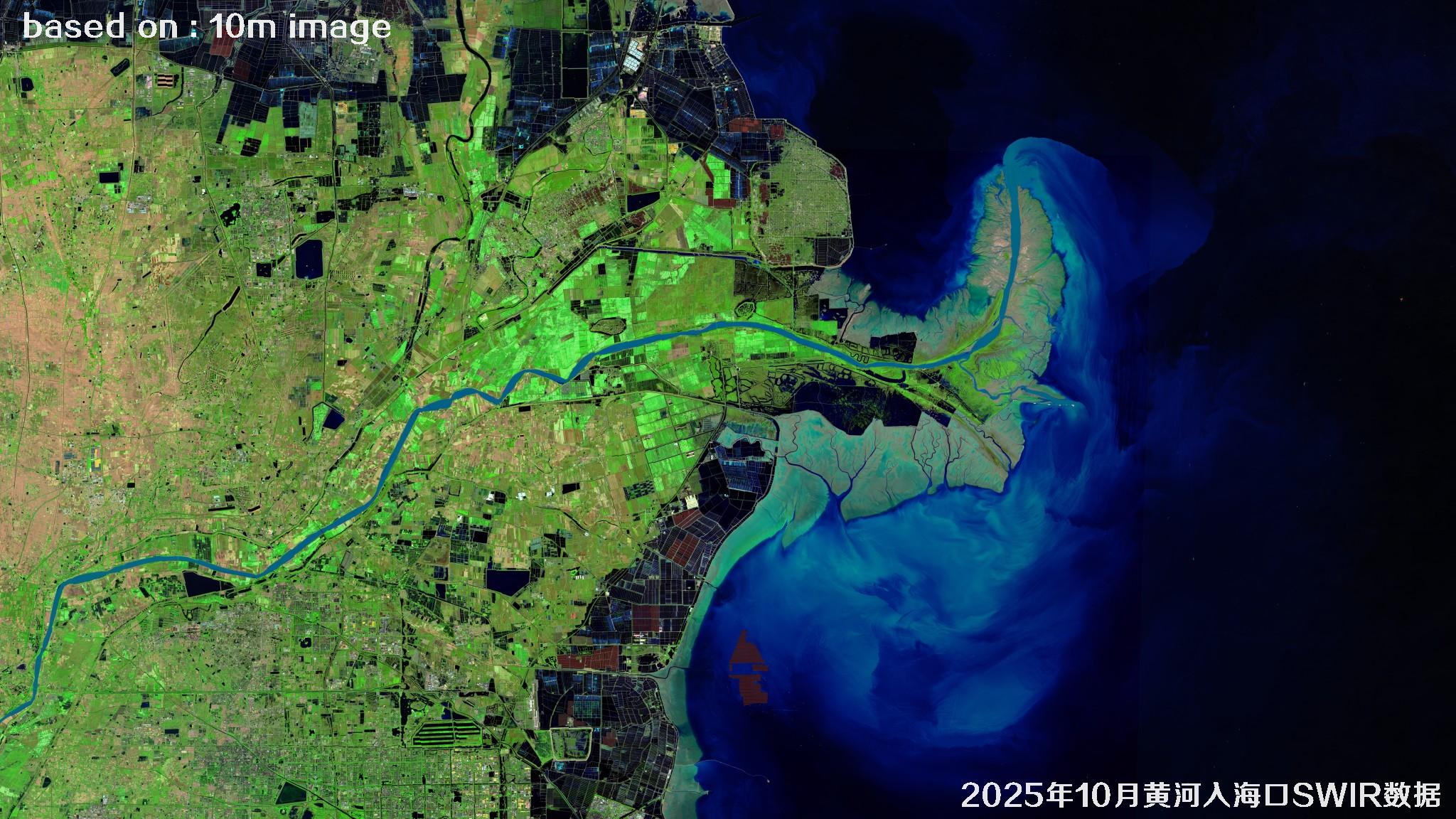 黄河三角洲2025年10月【FCI-FCIU-NDWI-SCL-SWIR-TCI】多光谱数据
