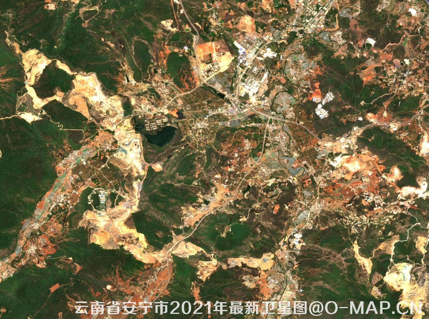 云南省昆明市2021年最新卫星图