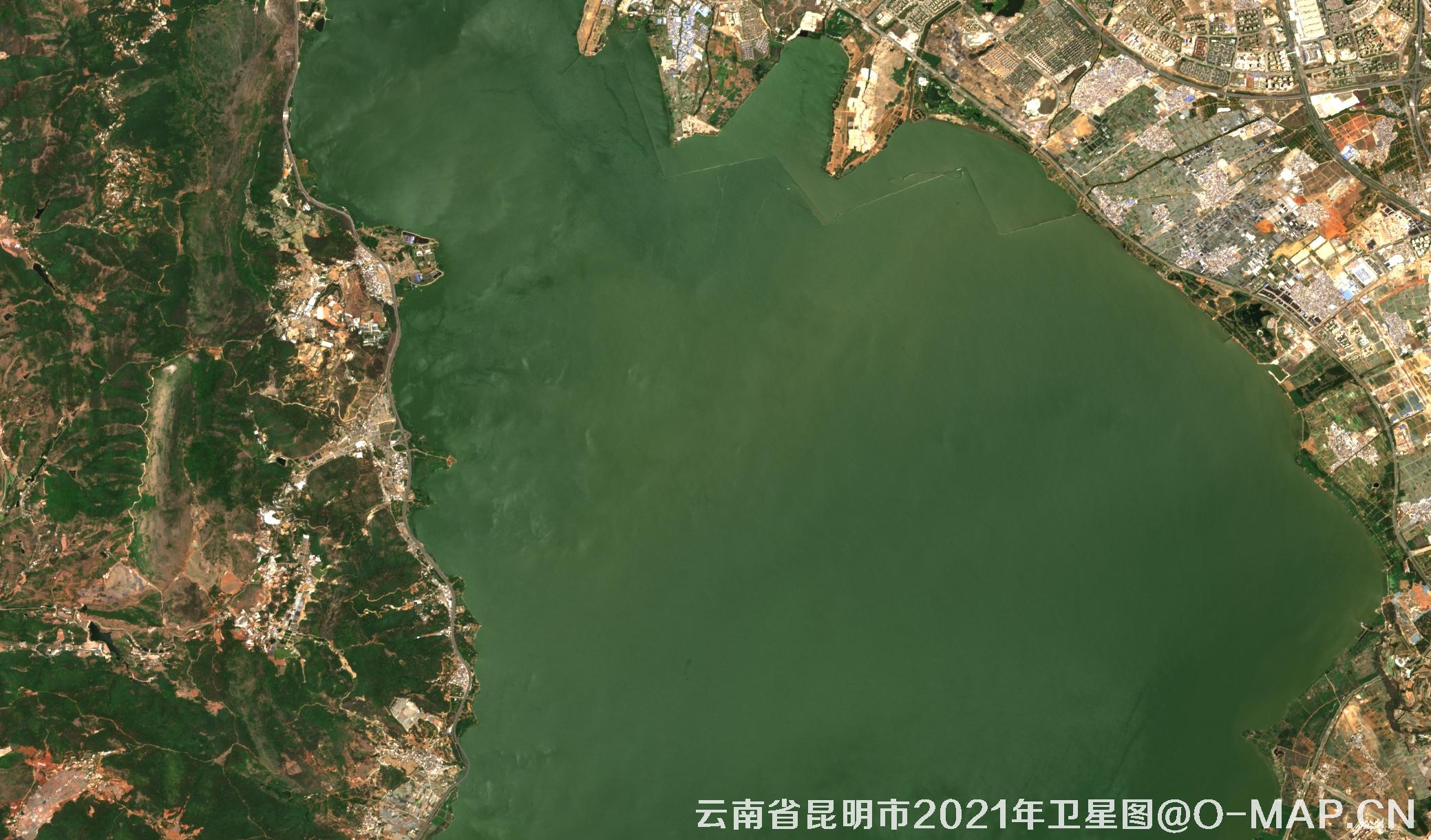 云南省昆明市2021年最新卫星图