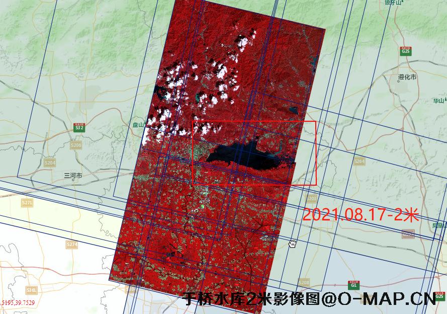 于桥水库2021年4-9月份2米卫星图查询报告
