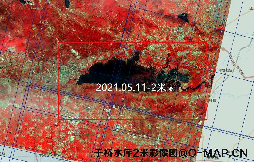 于桥水库2021年4-9月份2米卫星图查询报告
