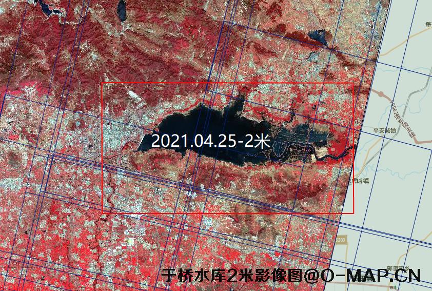 于桥水库2021年4-9月份2米卫星图查询报告