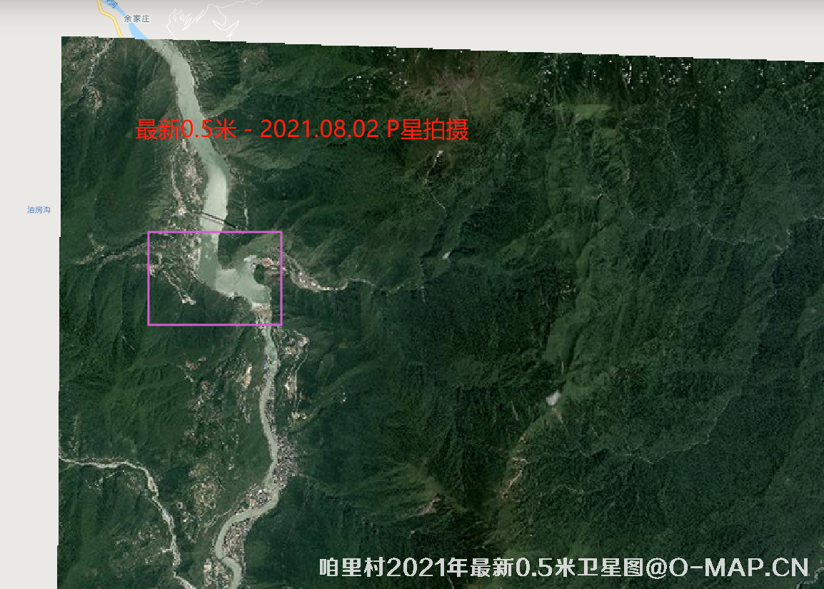 四川省泸定县咱里村2021年最新0.5米卫星图
