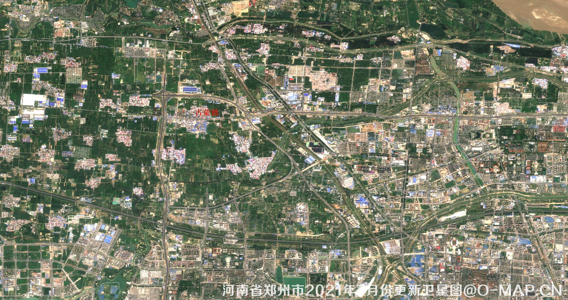 河南省郑州市2021年7月份最新10米卫星地图数据