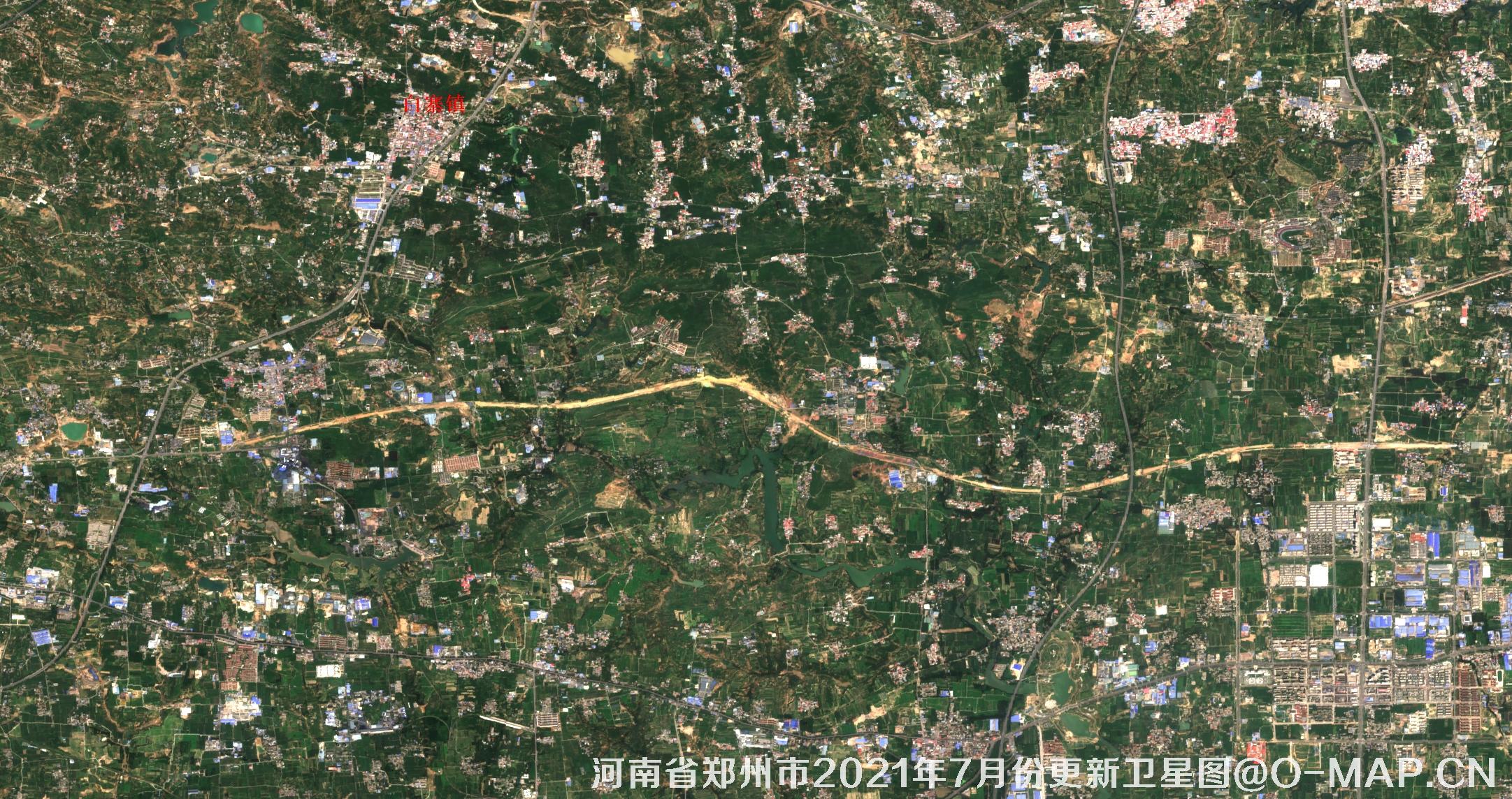 河南省郑州市2021年7月份最新10米卫星地图数据