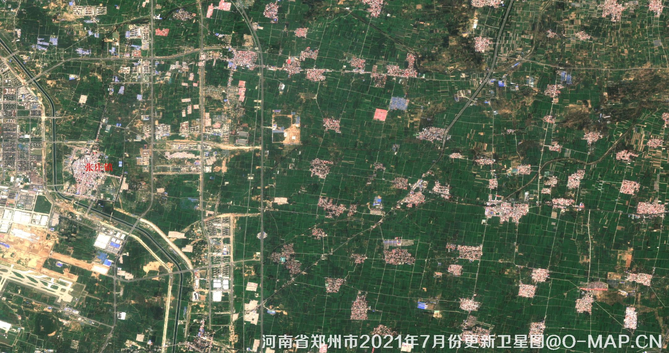 河南省郑州市2021年7月份最新10米卫星地图数据