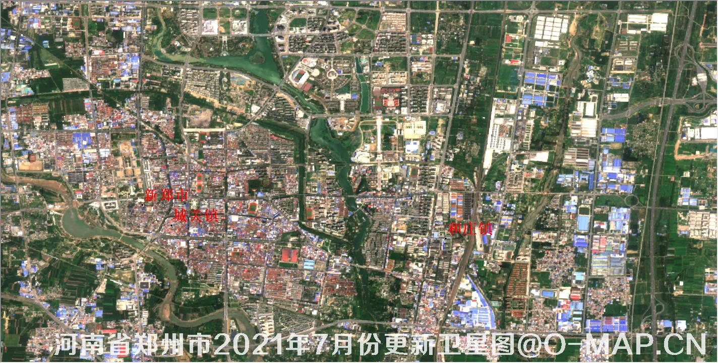 河南省郑州市2021年7月份最新10米卫星地图数据