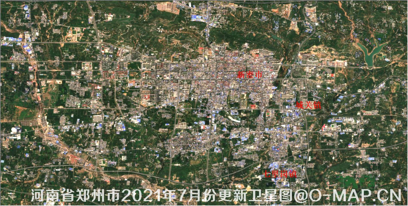 河南省郑州市2021年7月份最新10米卫星地图数据