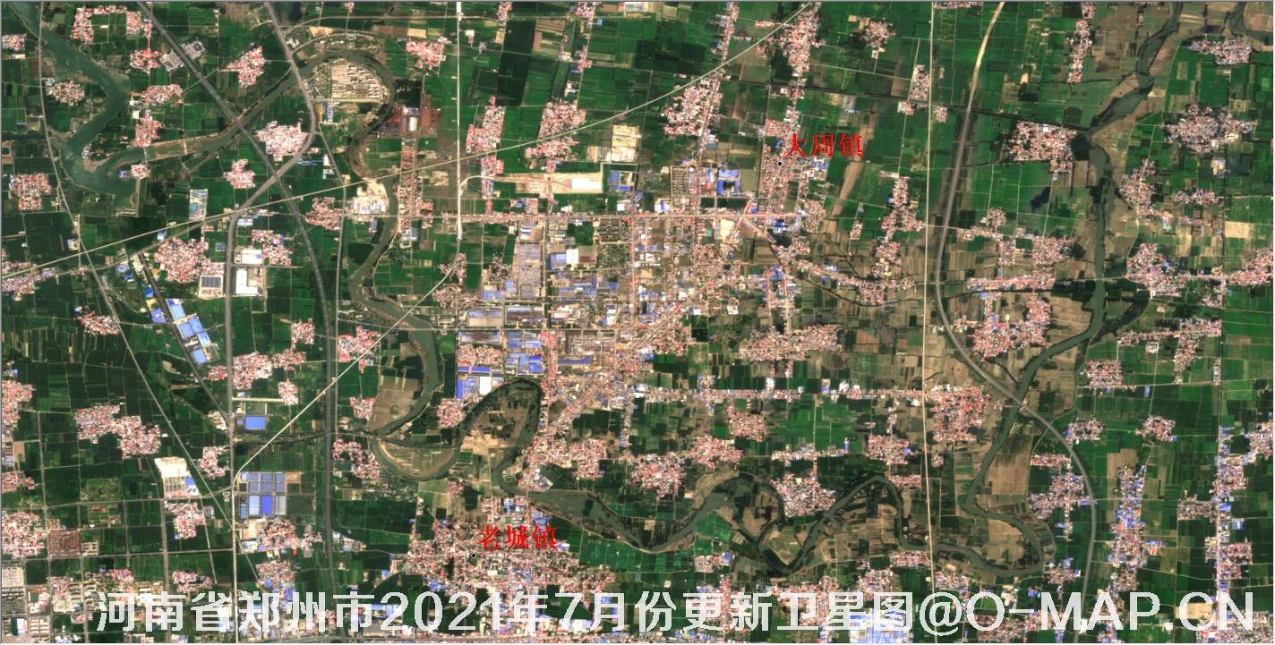 河南省郑州市2021年7月份最新10米卫星地图数据