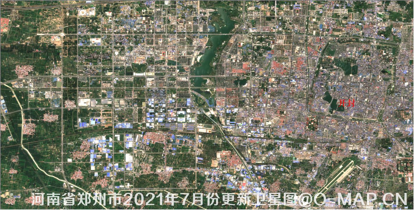 河南省郑州市2021年7月份最新10米卫星地图数据