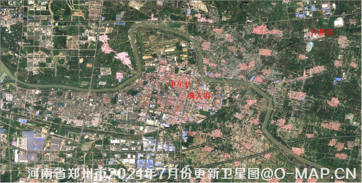 河南省郑州市2021年7月份最新10米卫星地图数据