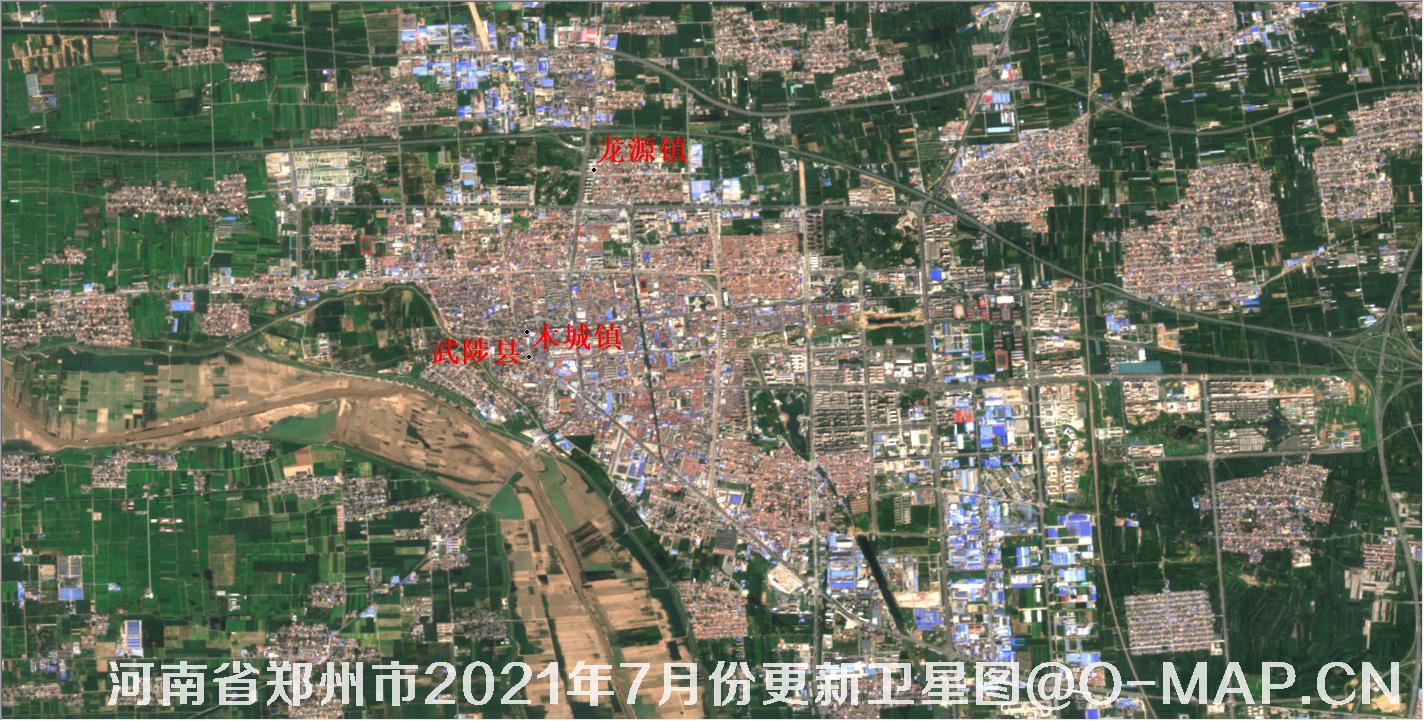 河南省郑州市2021年7月份最新10米卫星地图数据