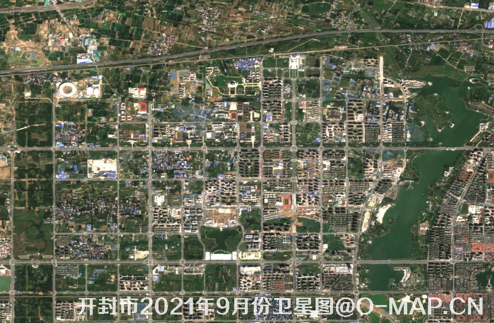 河南省开封市2021年9月份卫星图