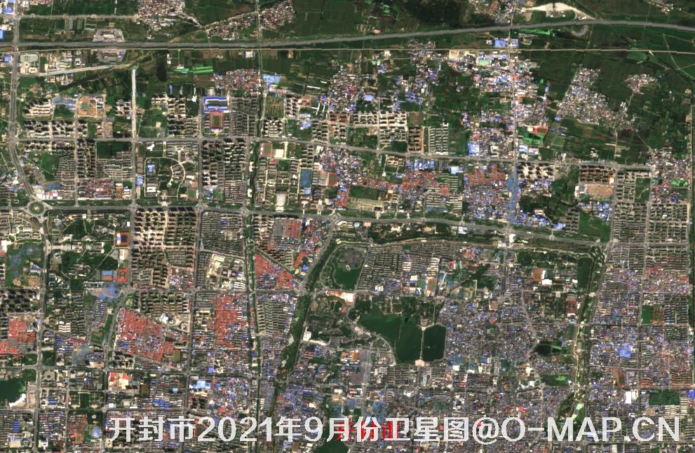 河南省开封市2021年9月份卫星图