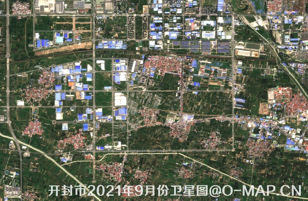 河南省开封市2021年9月份卫星图