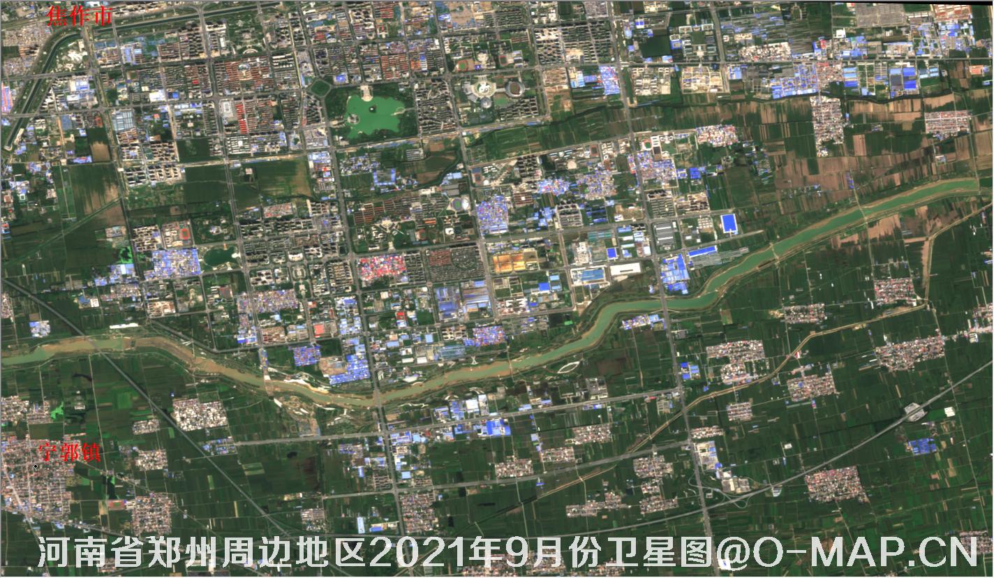 河南省焦作市2021年9月份卫星图