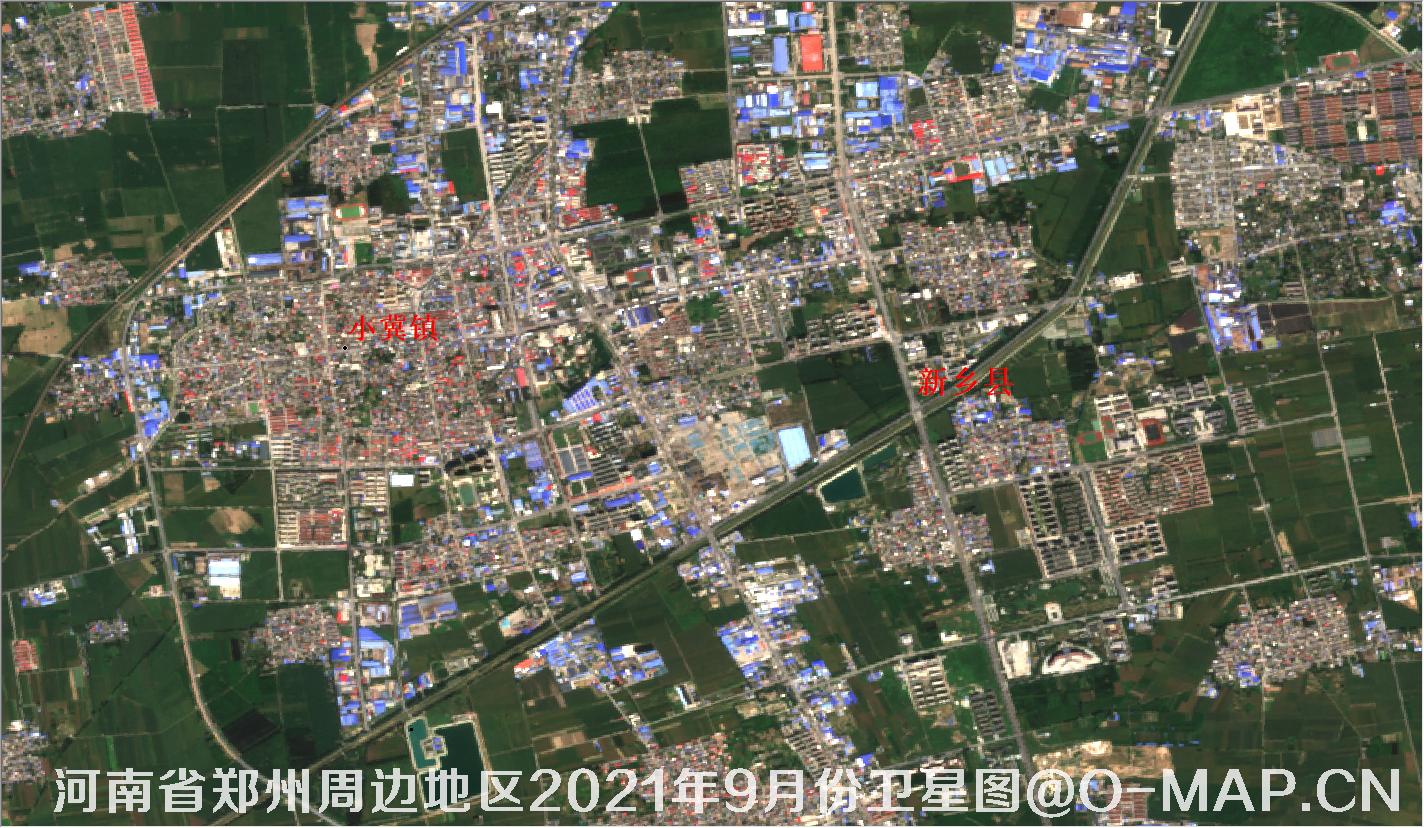 河南省新乡县2021年9月份卫星图