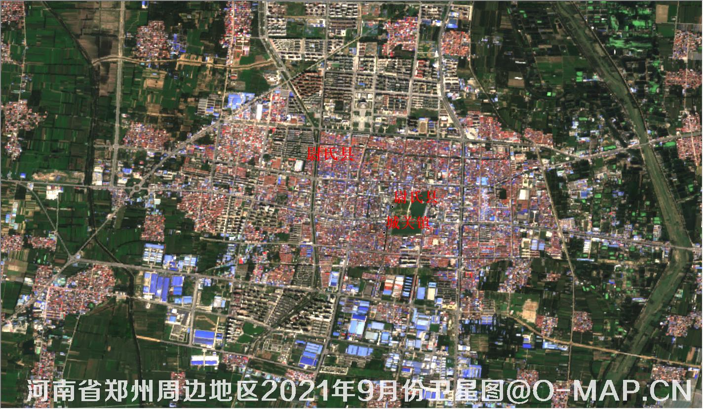 河南省尉氏县2021年9月份卫星图