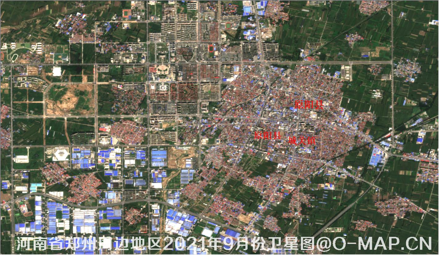 河南省原阳县2021年9月份卫星图