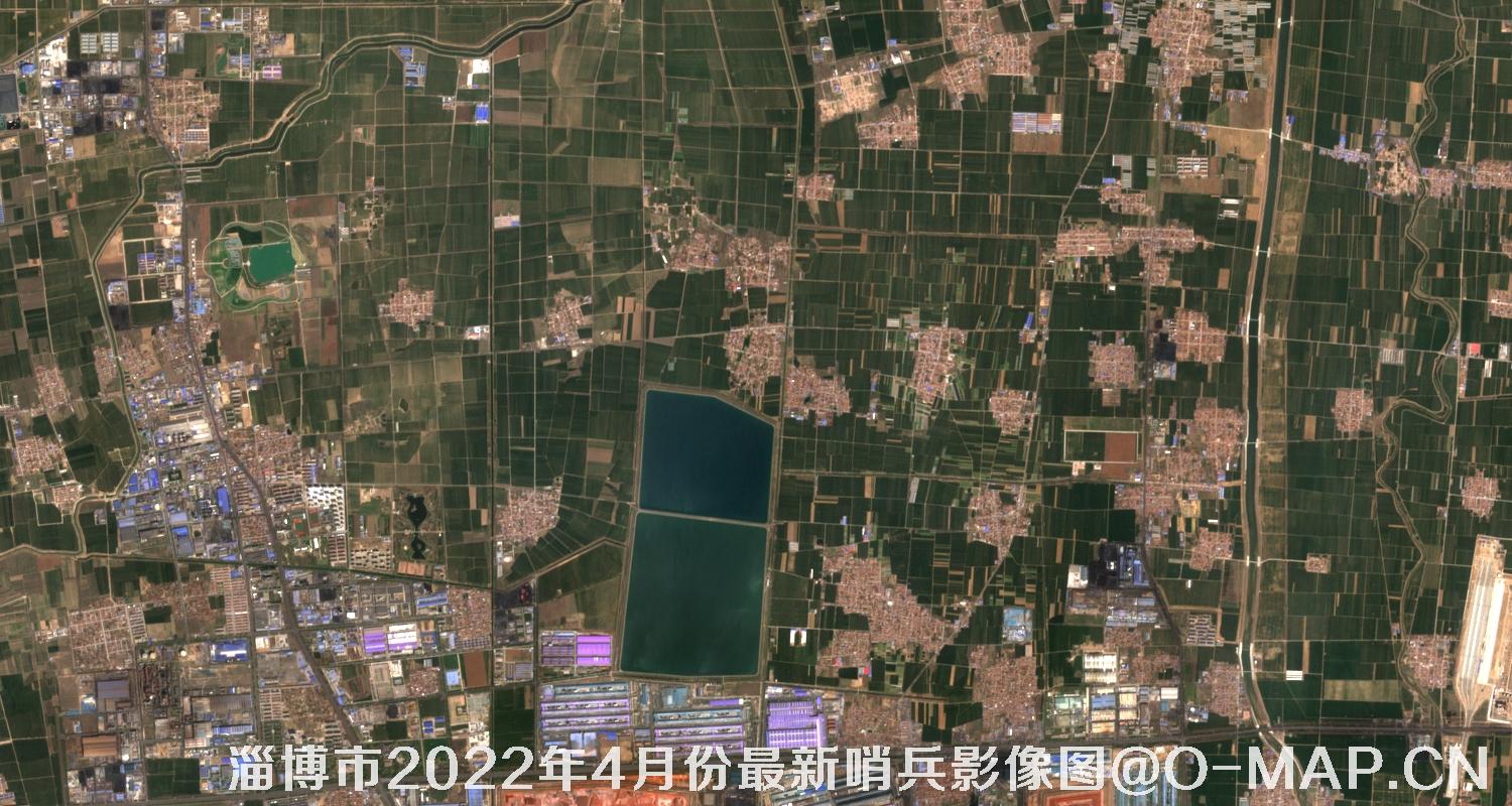 山东省淄博市2022年4月份哨兵卫星图