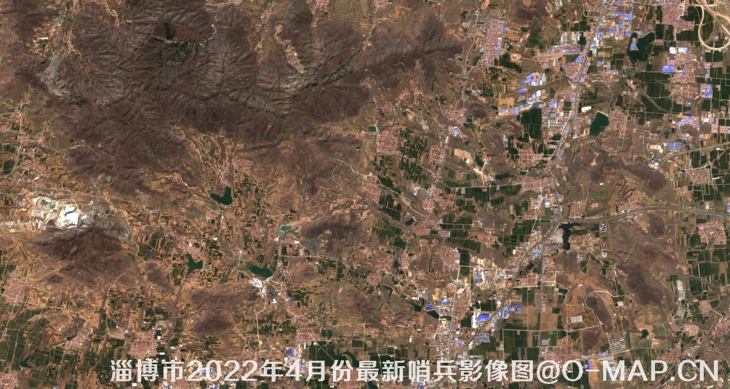 山东省淄博市2022年4月份哨兵卫星图