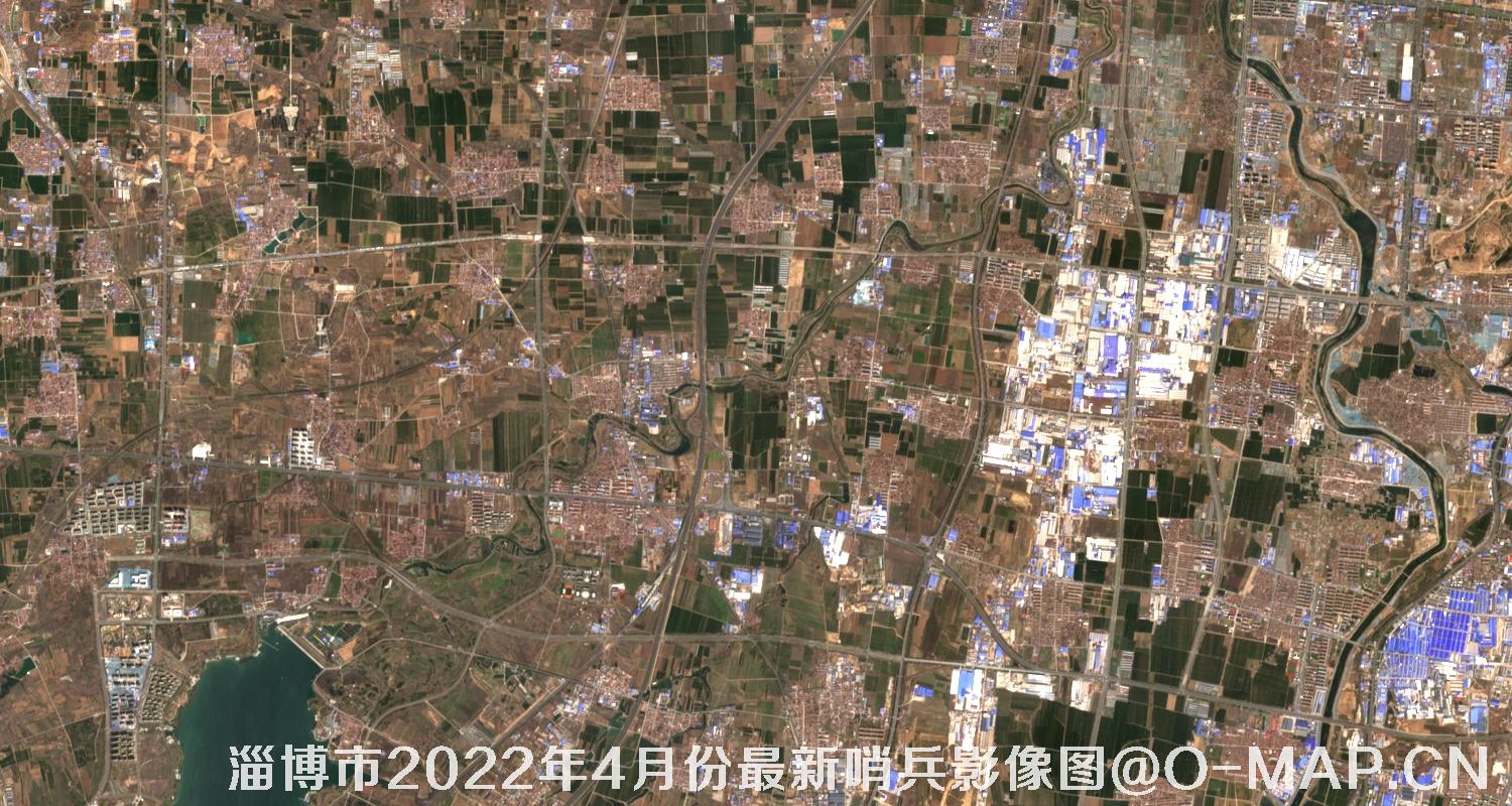 山东省淄博市2022年4月份哨兵卫星图