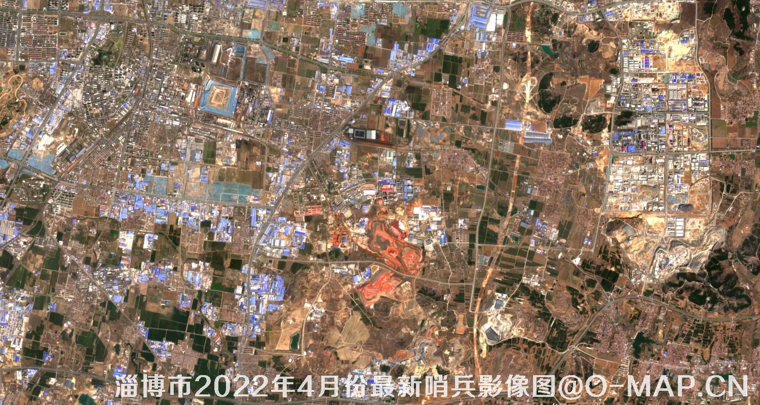 山东省淄博市2022年4月份哨兵卫星图
