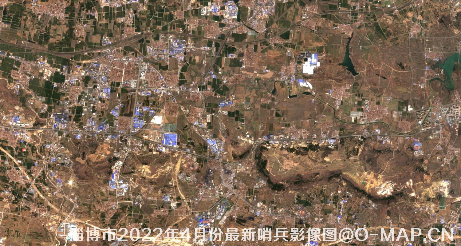山东省淄博市2022年4月份哨兵卫星图