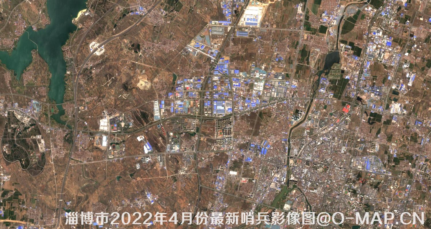 山东省淄博市2022年4月份哨兵卫星图