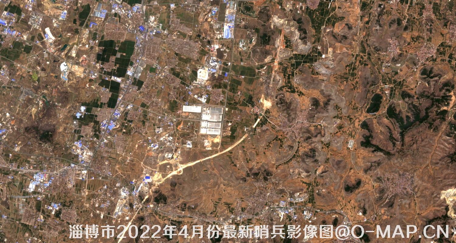 山东省淄博市2022年4月份哨兵卫星图