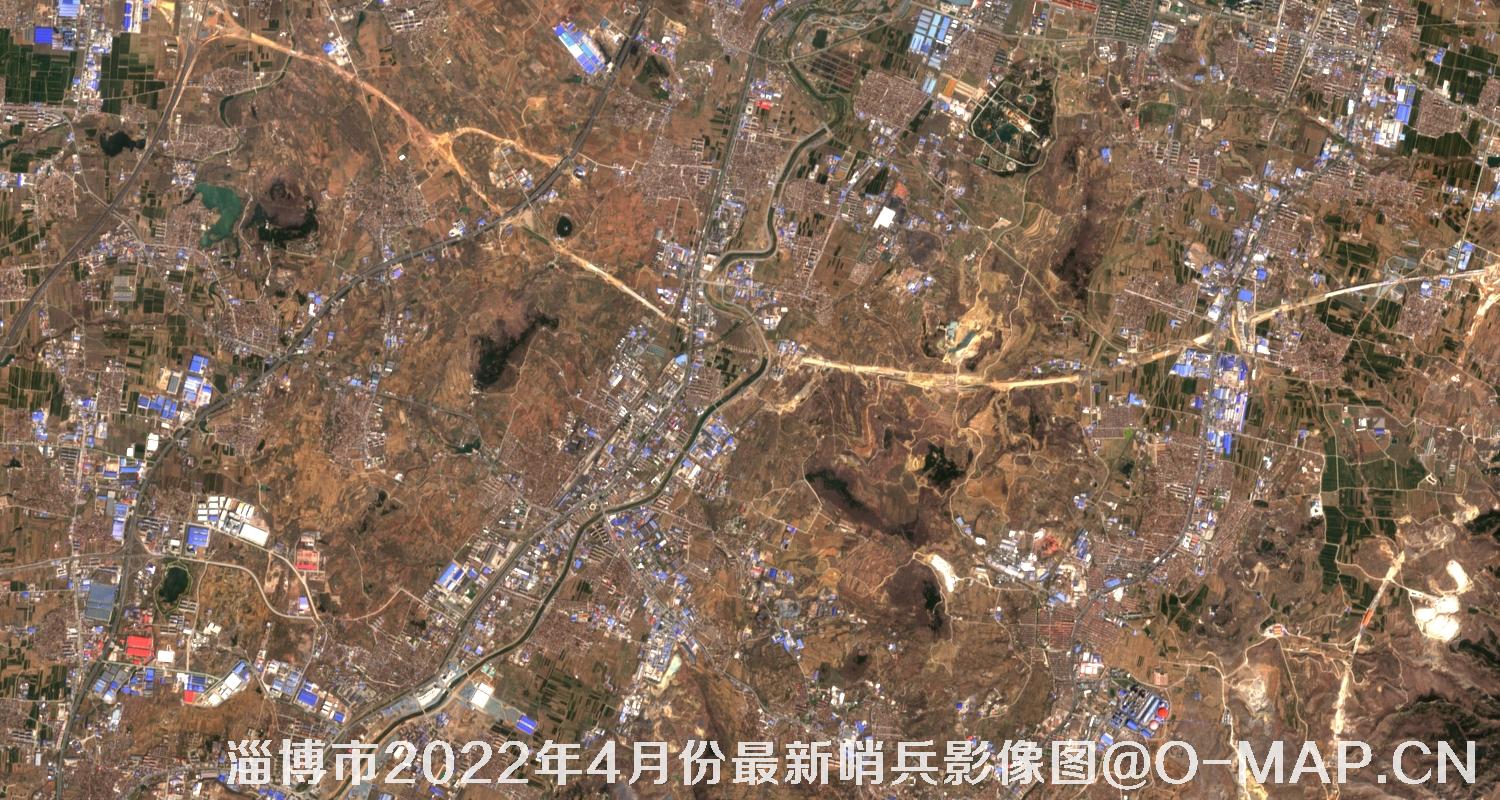 山东省淄博市2022年4月份哨兵卫星图