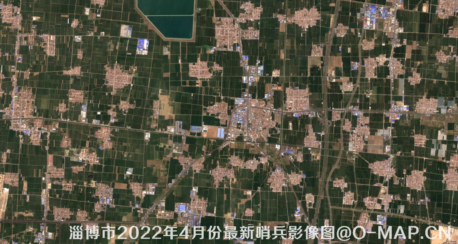 山东省淄博市2022年4月份哨兵卫星图