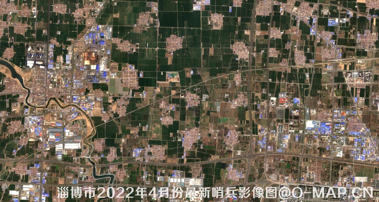 山东省淄博市2022年4月份哨兵卫星图