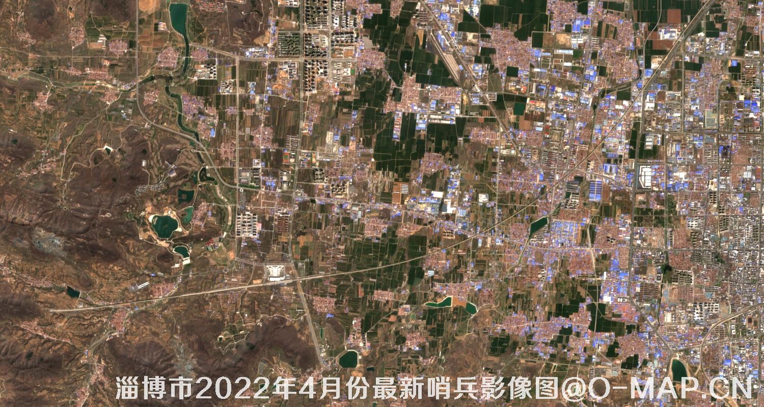 山东省淄博市2022年4月份哨兵卫星图