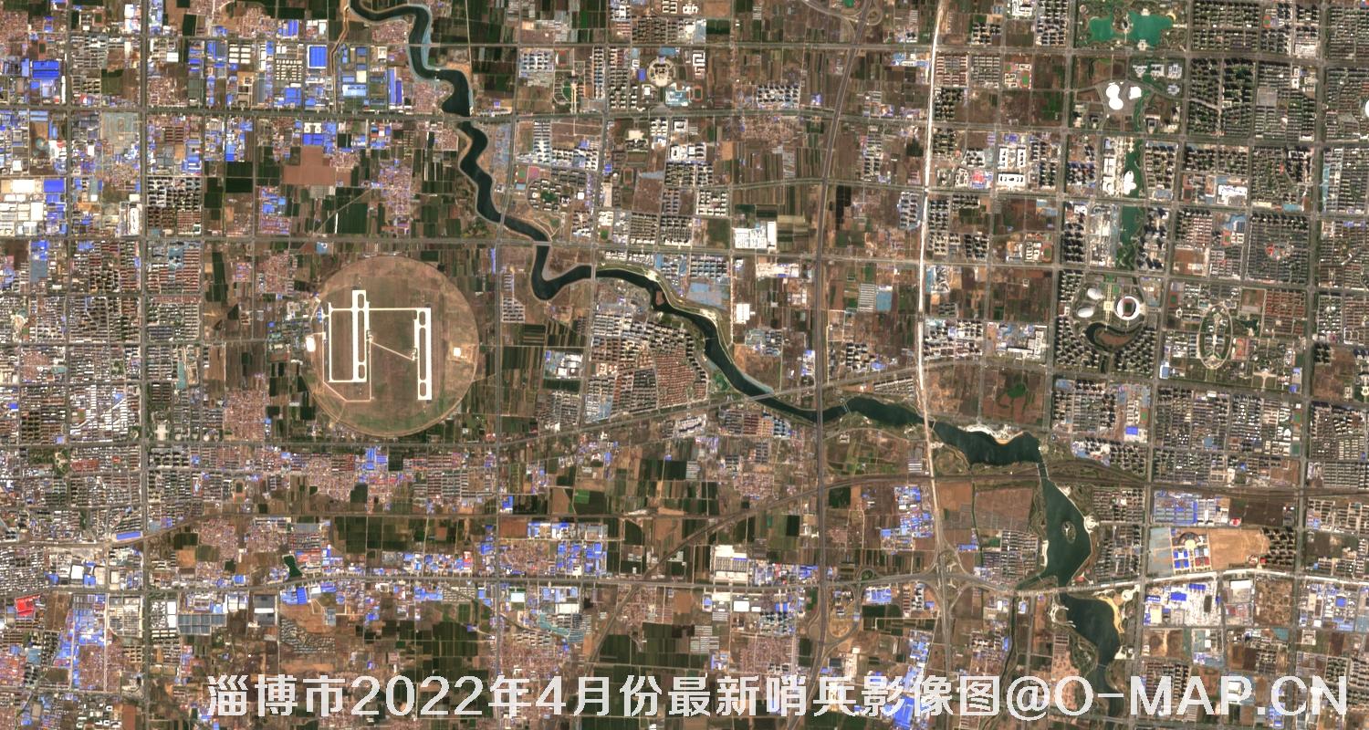 山东省淄博市2022年4月份哨兵卫星图