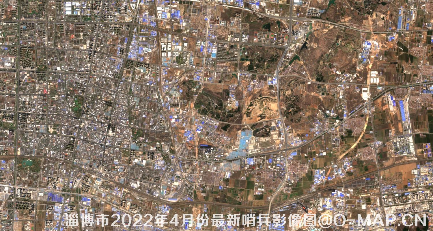 山东省淄博市2022年4月份哨兵卫星图