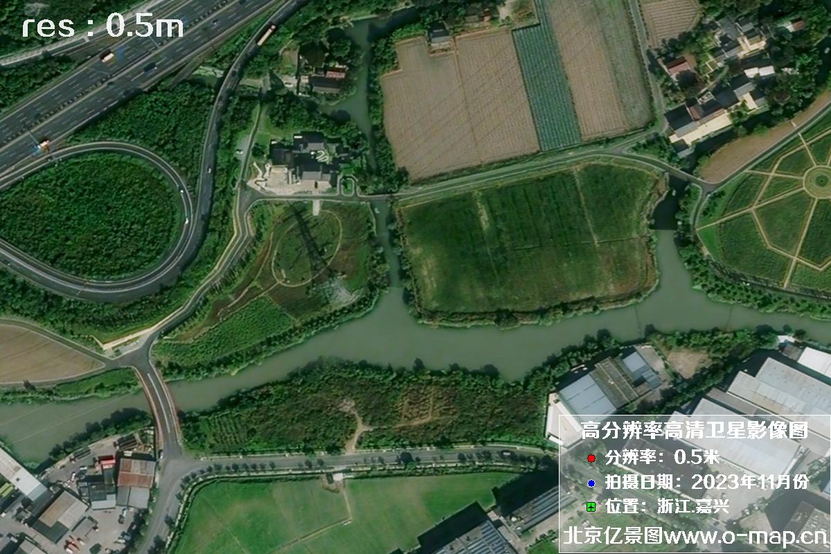 浙江省嘉兴市南湖区2023年11月份高清卫星影像图片