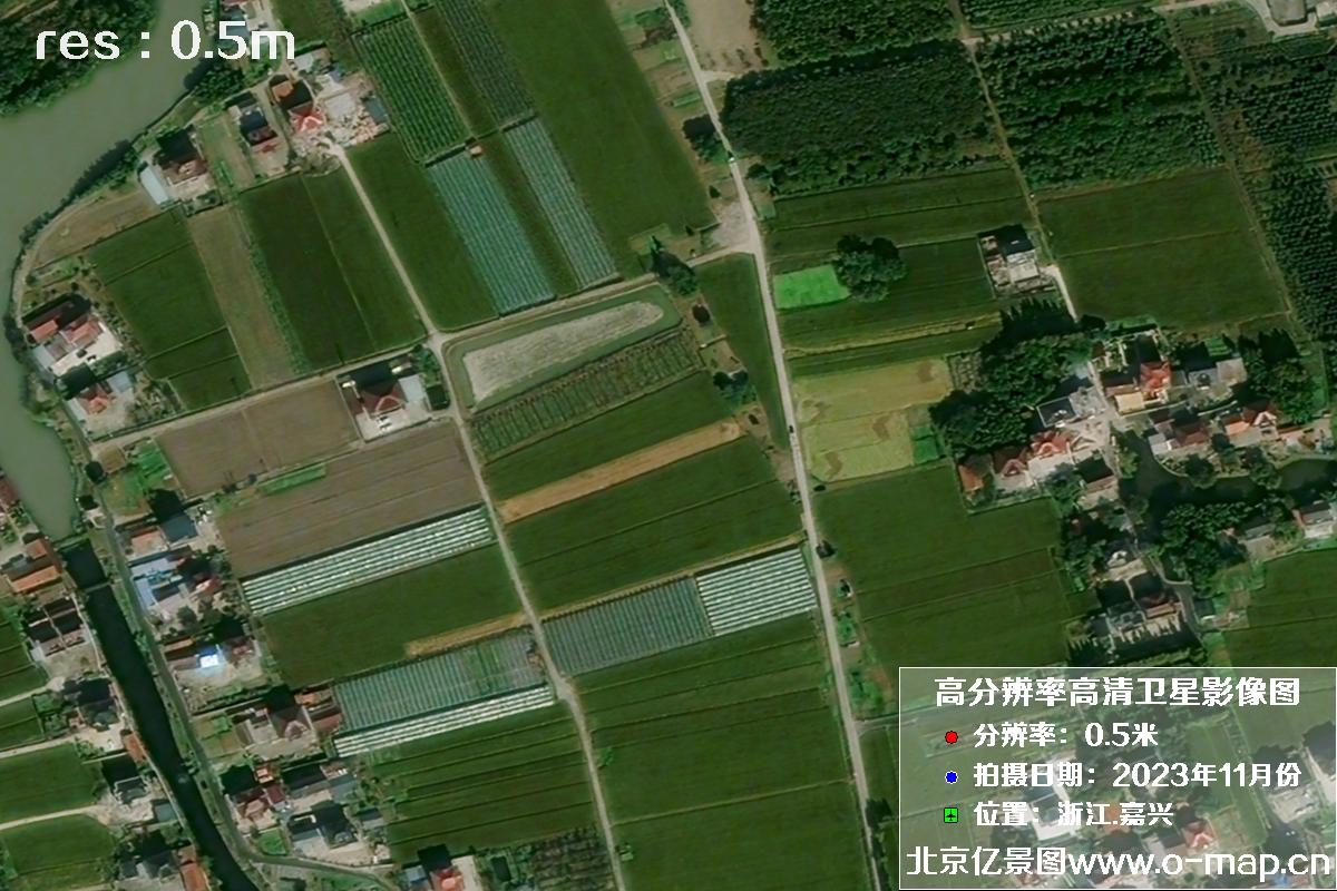 浙江省嘉兴市南湖区2023年11月份高清卫星影像图片