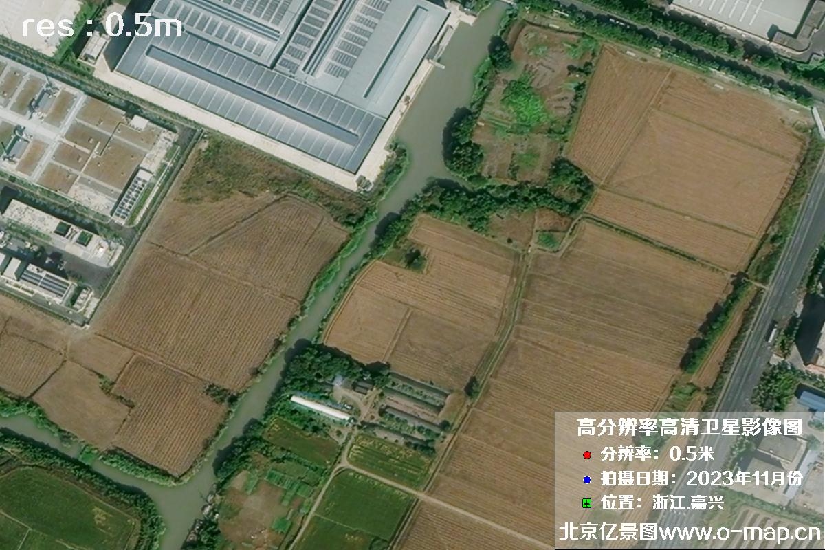 浙江省嘉兴市南湖区2023年11月份高清卫星影像图片