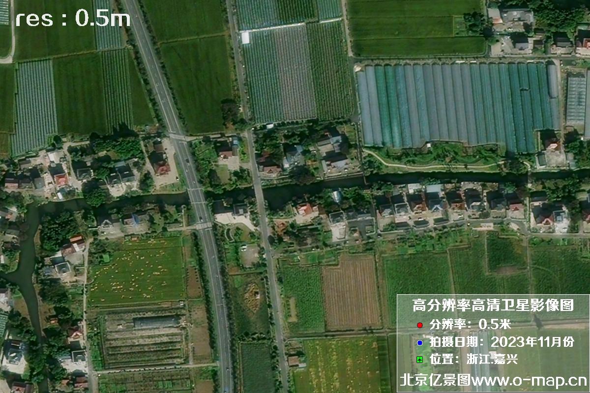 浙江省嘉兴市南湖区2023年11月份高清卫星影像图片