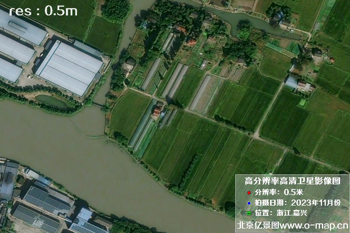 浙江省嘉兴市南湖区2023年11月份高清卫星影像图片