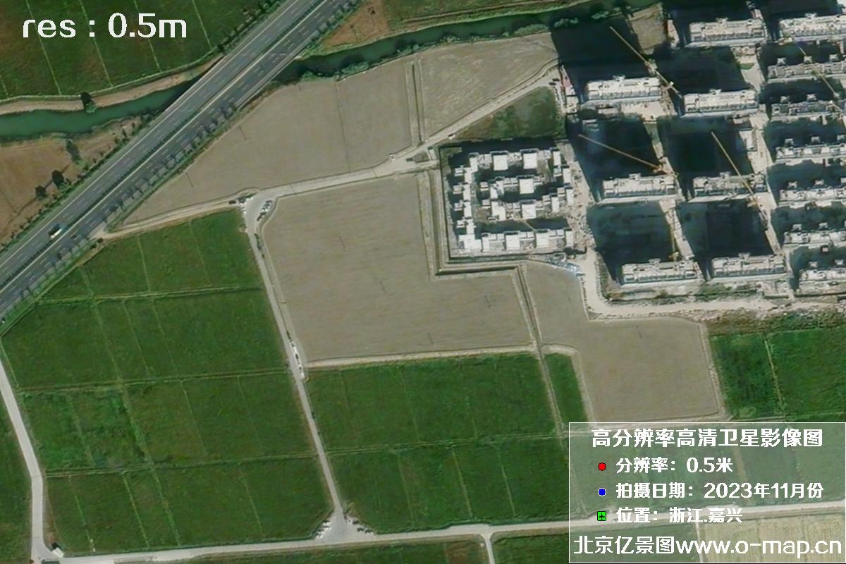 浙江省嘉兴市南湖区2023年11月份高清卫星影像图片