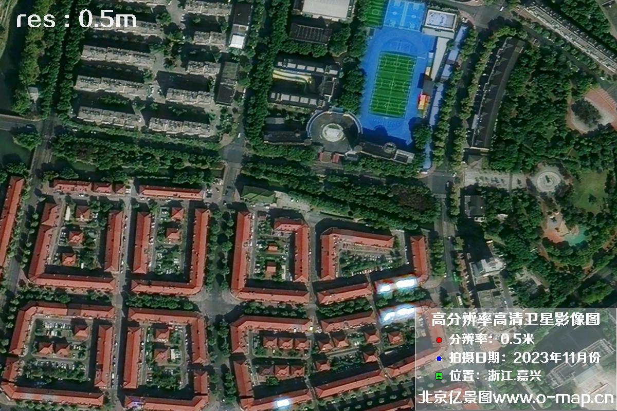 浙江省嘉兴市南湖区2023年11月份高清卫星影像图片