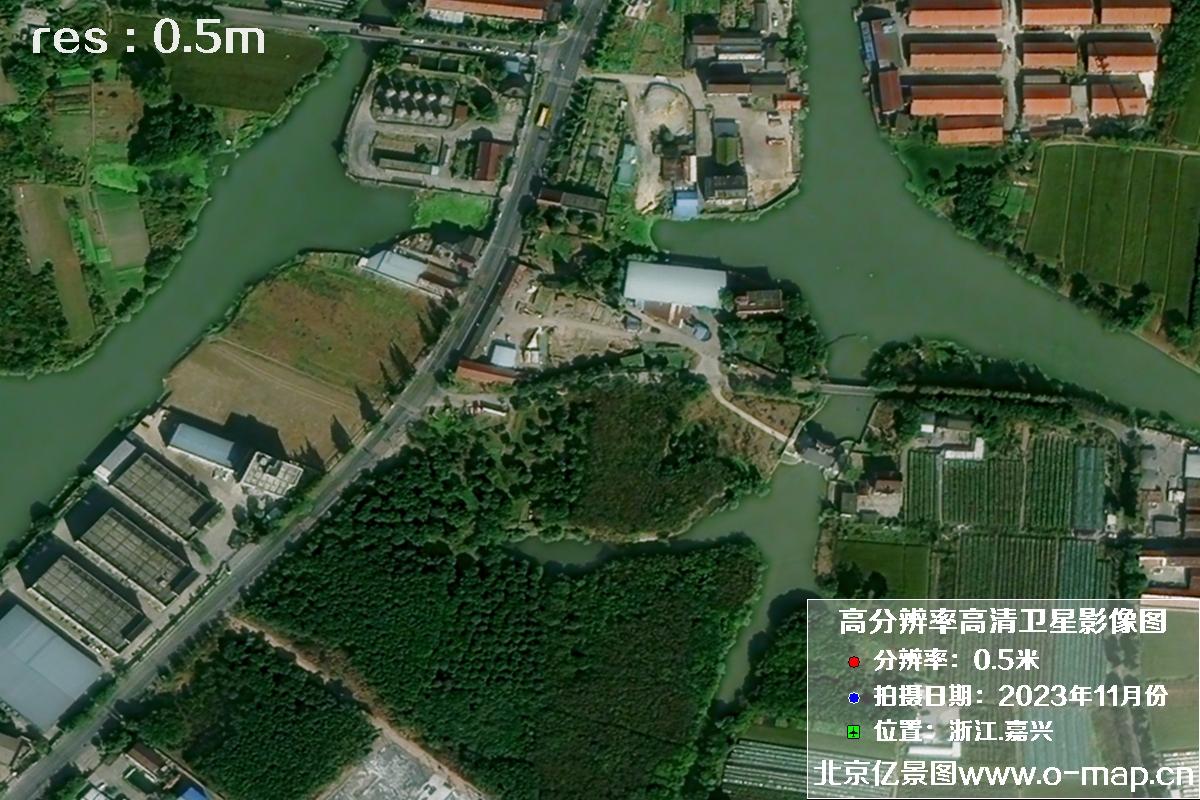 浙江省嘉兴市南湖区2023年11月份高清卫星影像图片