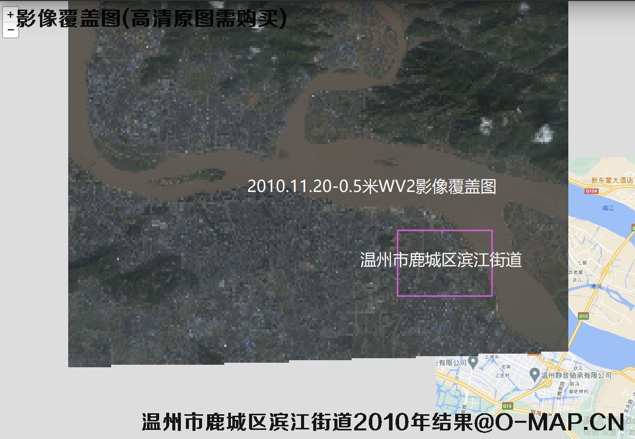 温州市鹿城区滨江街道2010年卫星图