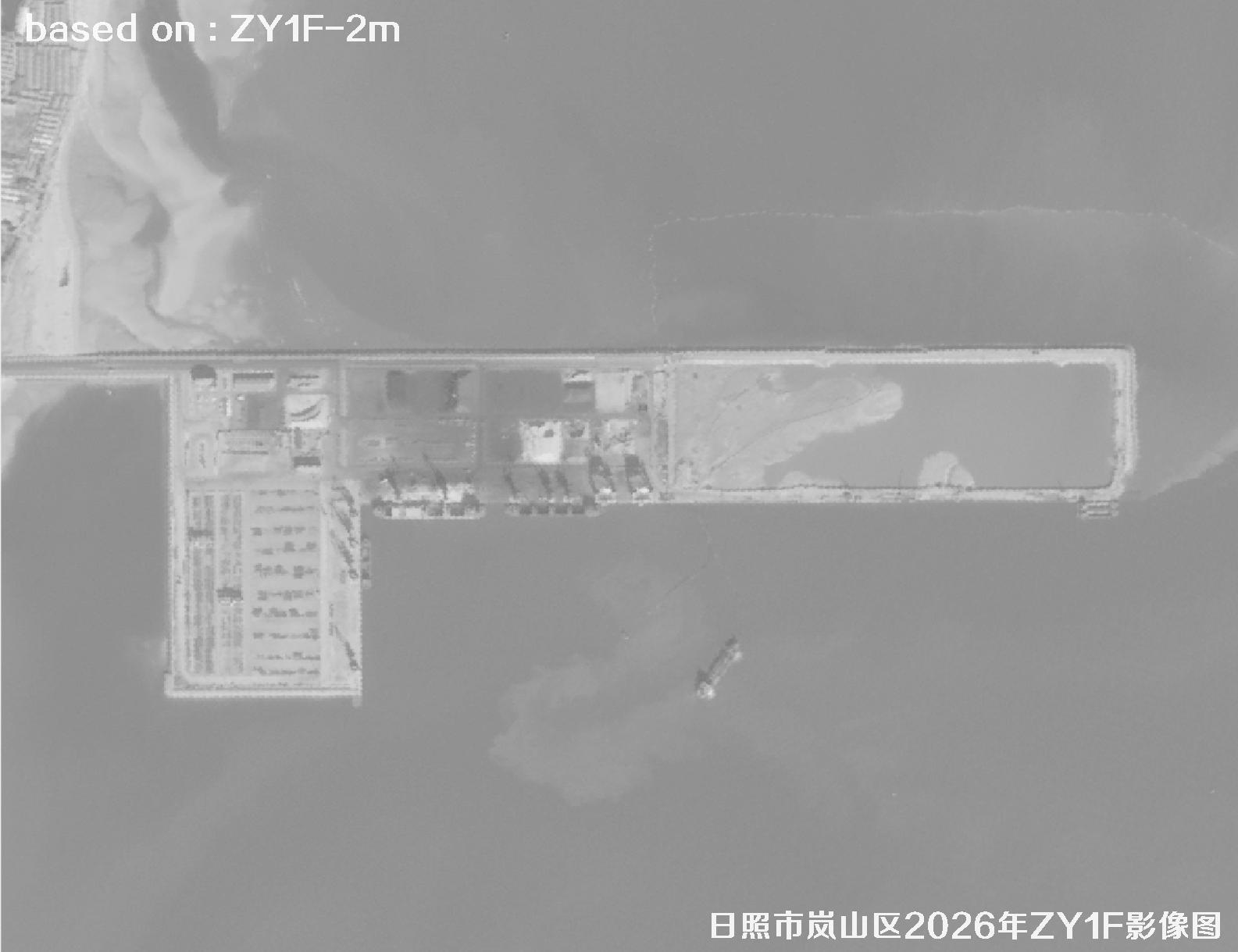 ZY1F卫星2026年1月份拍摄的日照岚山区2米影像图